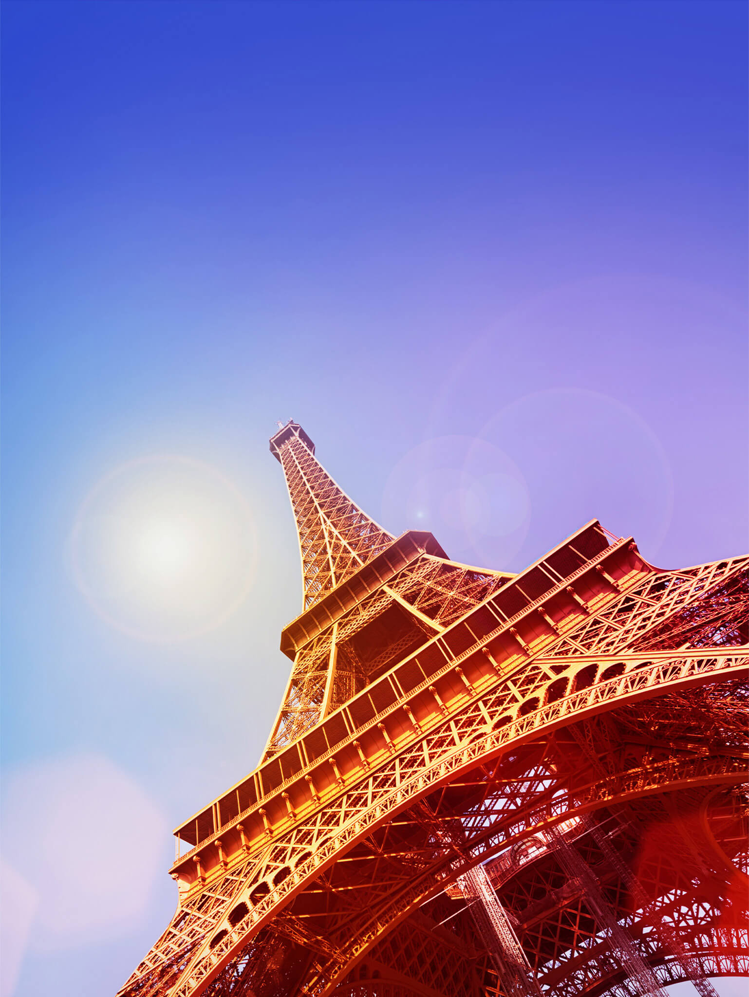 The Eiffel Tower against the Paris sky
